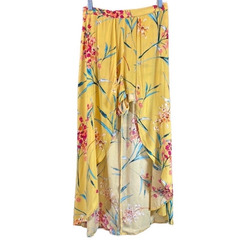 Love Tree Floral Shorts With Maxi Skirt Overlay